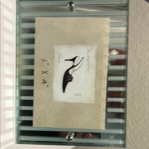 Elegant Shoe Art Print in Glass Frame